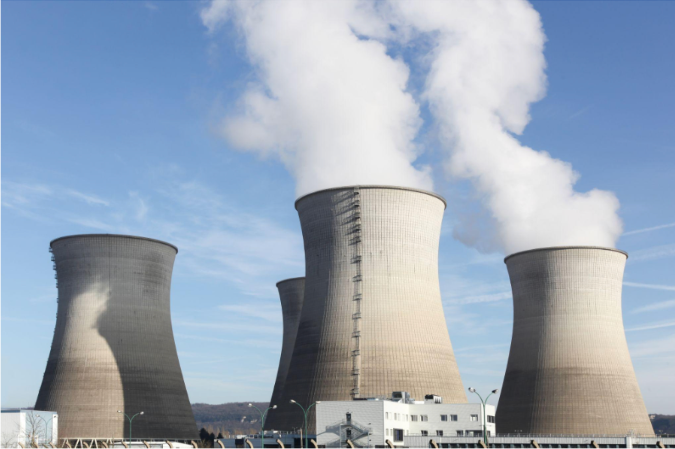 Cooling towers at a nuclear power plant, symbolizing Europe’s energy security and low-carbon power strategy.